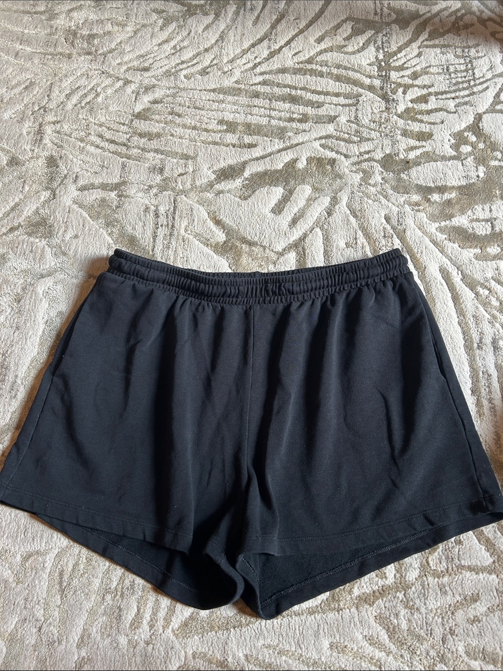 H&M Black Athletic Relaxed-Fit Shorts
